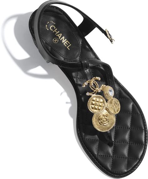 sandali neri modello chanel|Sandali Chanel in Pelle Nero taglia 36 IT .